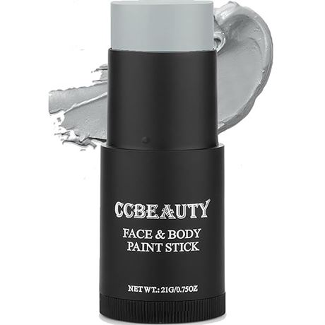 CCBeauty Light Grey Face Body Paint Stick, Grease Gray Face Paints, Cream