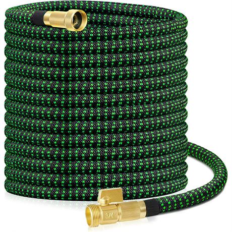 HBlife 75ft Garden Hose, Expandable Water Hose with 3/4 Inch Solid Brass Fitting