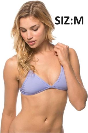 SIZ:M JOLYN Triangle Tie-Back Athletic Bikini Top for Competitive Swimming