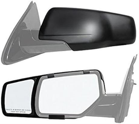 Fit System 80920 Snap and Zap Towing Mirror Pair (2015 and Up Gm SUV) , Black ,