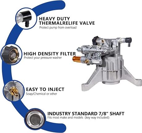 TOOLCY 7/8" Shaft Vertical Pressure Washer Pump...
