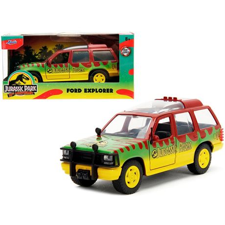 Ford Explorer Red and Yellow with Green Graphics "Jurassic Park" (1993) Movie 30