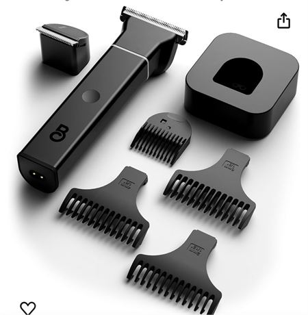The Beard Club Groin & Body Hair Trimmer for Men - Ceramic Blade Pubic Hair Trim
