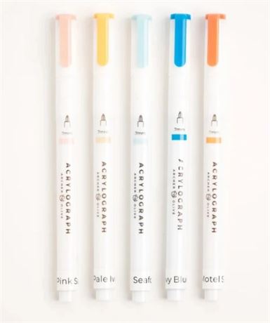 Acrylograph Pens Sunset Breeze: 0.7mm Tip - 5 Pack
