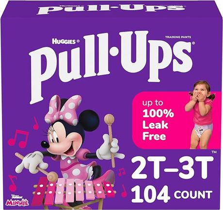 PullUps Learn Design SIZE 2 Girls, 104 EACH AND AGE 2T-3T