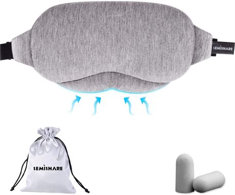 SemiShare Cotton Sleeping Eye Mask,Light Blocking Sleep Mask for Women Men
