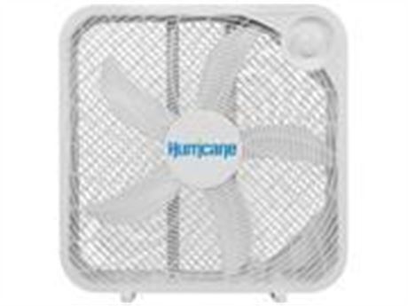 Hurricane Classic 20 in. White Polymer Blade Portable Box Floor Fan with 3 Speed