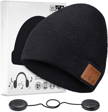 ZRUHIG Bluetooth Beanie,Stereo Knit Music Hat with Bluetooth V5.0 Wireless Hat