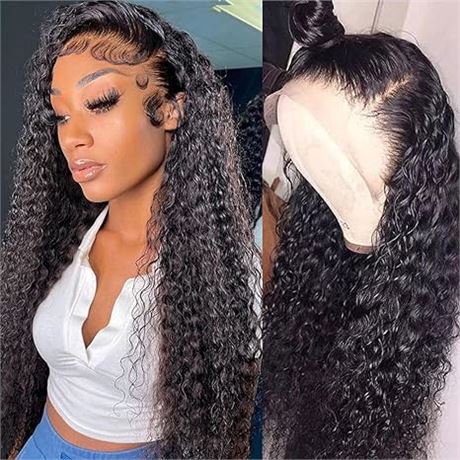 (22 Inch) 13x4Lace Front Wigs Human Hair PrePlucked 180% Density Brazilian
