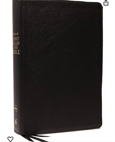 NKJV, Spirit-Filled Life Bible, Third Edition, Genuine Leather, Black, Thumb Ind