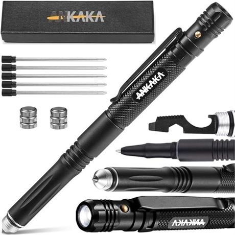 2 Pack, The Most Loaded 6-in-1 Tactical Pen: Solves Other Brands' Weaknesses,Sel
