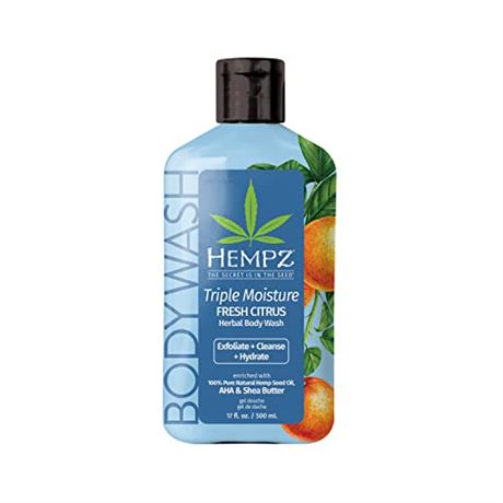 Hempz Triple Moisture Fresh Citrus Herbal Body Wash - 17 Oz
