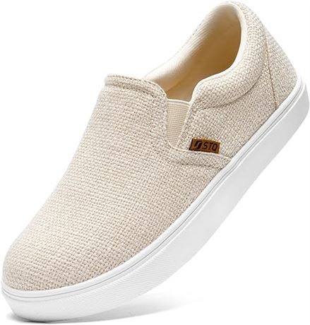 Size: 10, STQ Slip on Shoes for Women Loafers Comfort Casual Low Top Sneakers