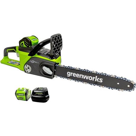 Greenworks 40-Volt Max Lithium-Ion 14-in Cordless Electric Chainsaw (Charger and