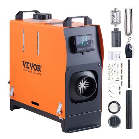 VEVOR Diesel Air Heater, 12V 8KW All-on-one Diesel Heater with Remote Control an