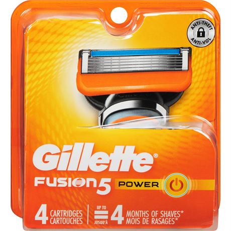 GILLETTE Fusion5 Men's Razor Blades, 4 Blade Refills