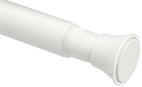 Amazon Basics Tension Curtain Rod, Adjustable 24-36" Width - White, Classic Fini