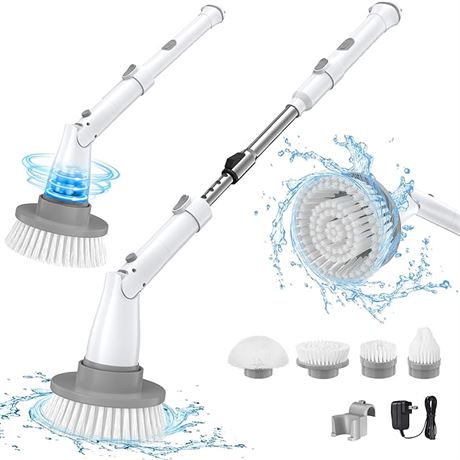 Eletalker Electric Spin Scrubber, Cordless Rechargeable Electric Cleaning Brush