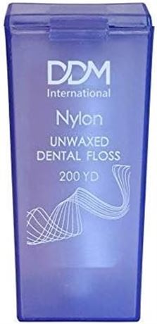Dental Nylon Unwaxed Dental Floss with Dispenser Box (200 Yard) DDM