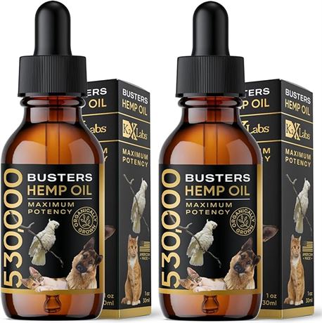 Buster's Organic Hemp Oil 530,000 4-pack 4-month supply for Dogs & Cats - Max Po