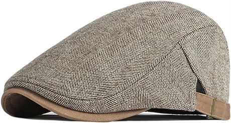 Newsboy Hats for Men Flat Cap Adjustable Tweed Ivy Gatsby Cabbie Hat
