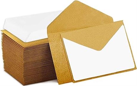 (4"x 2.7") 280 Mini Envelopes With White Blank Note Cards, Mini Envelopes
