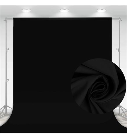 Aimosen 10 X 7 Ft Black Backdrop Background for Photography, High Density Polyes