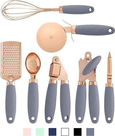 COOK With COLOR 7 Pc Kitchen Gadget Set Copper Coated Stainless Steel