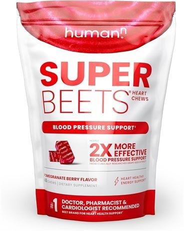 SuperBeets Heart Chews - Nitric Oxide Production and Blood Pressure Support