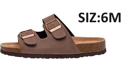 SIZ:6M CUSHIONAIRE Women's Lane Cork Footbed Sandal With +Comfort