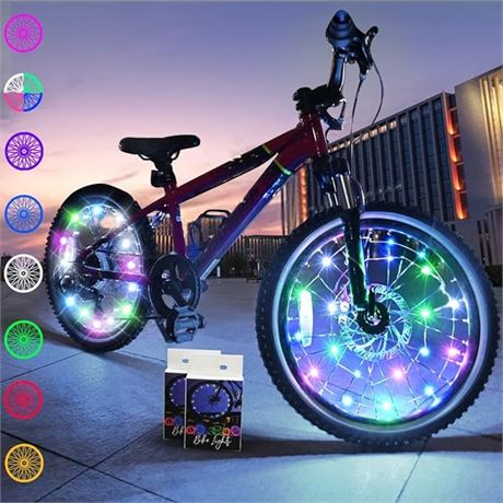 TINANA 2 Tire Pack LED Bike Wheel Lights Ultra Bright Waterproof Bicycle Spoke