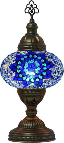 mozaist Turkish Lamp, Mosaic Table Lamp, Antique Moroccan Decorative Glass Bohem