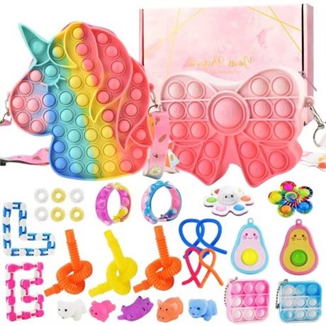 ANNVCHI Pop Purse Toys Pack for Girls, 30Pcs