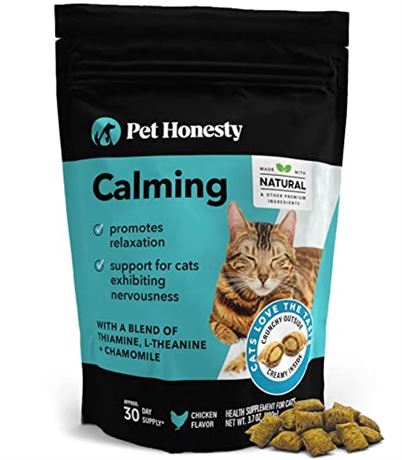 Pet Honesty Calming Dual Texture Cat Chews, 3.7 Oz.