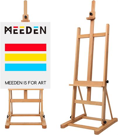 MEEDEN Art Painting Easel - Solid Beechwood H-Frame Studio Easel Stand, Artist