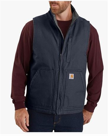 SZ: XL, Black - Carhartt Men's Sherpa Lined Mock-neck Vest