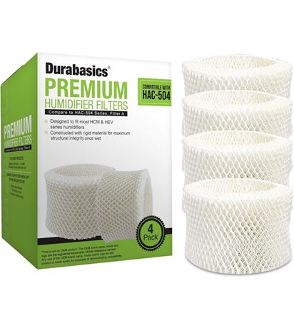 Durabasics 4 Pack of Premium Humidifier Filters Compatible with Honeywell Humidi
