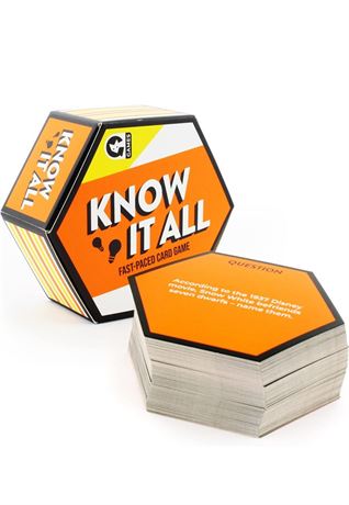 Ginger Fox Know It All Quick Thinking Fire Round Trivia Card Game - Can You List