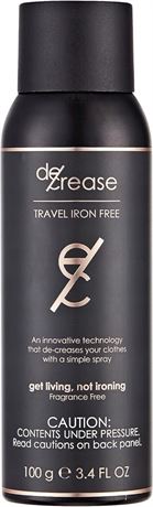 deCrease Wrinkle Release Spray | Travel Iron Free | Patented Technology | No Fr