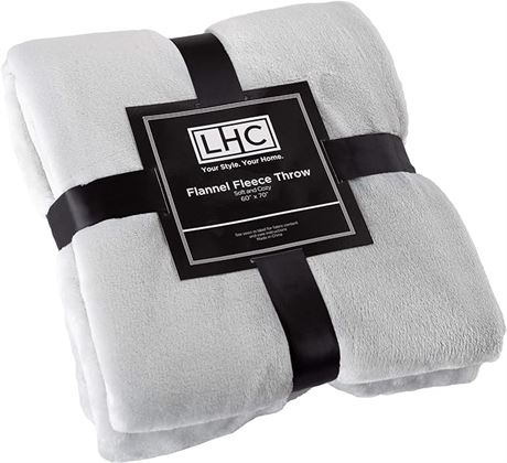 60” X 70” - Lavish Home Collection Flannel Fleece Throw Blanket