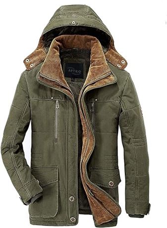 APTRO Men's Winter Coat Warm Parka Jackets Faux F...