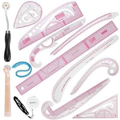 13PCS Styling Sewing French Curve Ruler Set, Dress Makers Ruler...