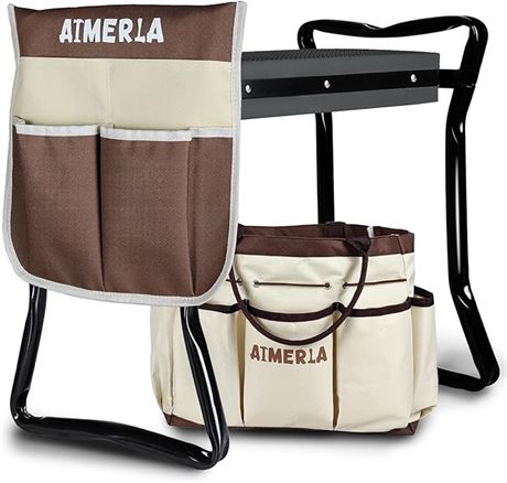 Aimerla Foldable Garden Kneeler Seat Heavy Duty {Soft Thick Kneeling Pad} Durabl