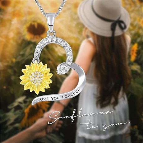 You are My Sunshine Heart Pendant Necklace