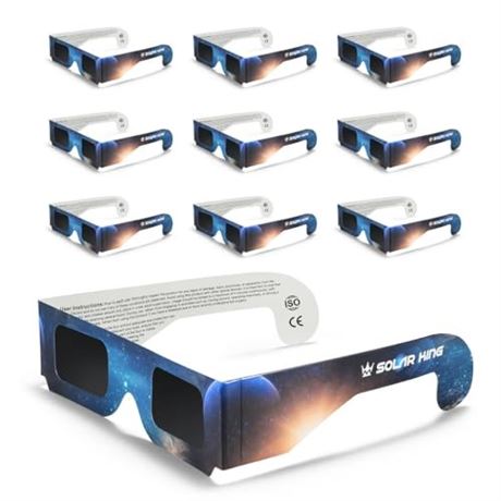 Scopck, King Solar Eclipse Glasses (12 Pack) NASA Approved 2024 CE and ISO Certi