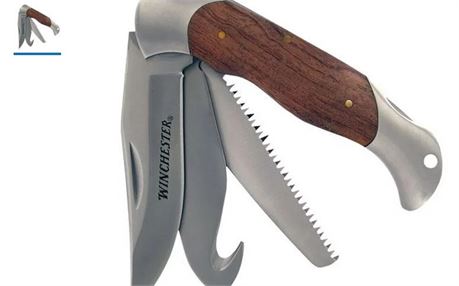 Winchester 3 Blade Folding Sheath Knife