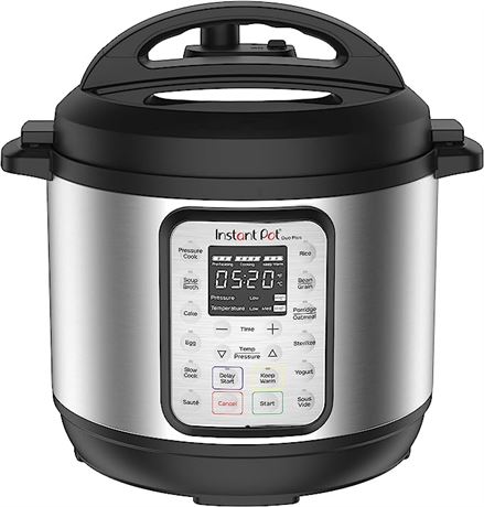 Instant Pot 6 Qt. Duo Plus Stainless Steel Electric Pressure Cooker, Silver