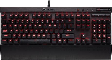 Corsair Gaming K70 RAPIDFIRE Mechanical Keyboard, Backlit Red LED, Cherry MX Spe