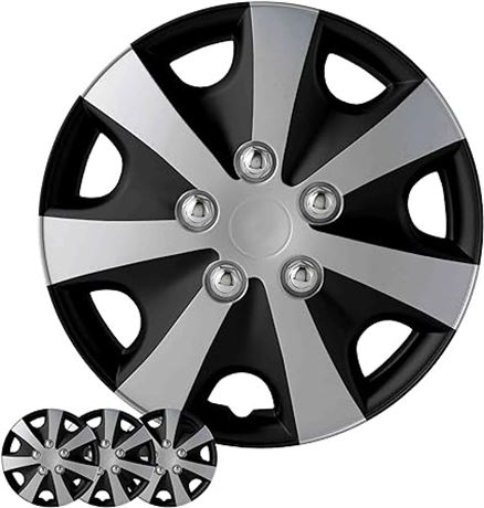 16 Inch, Set of 4 - Wheel Cover Kit, Hubcaps Automotive Hub Caps with Universal