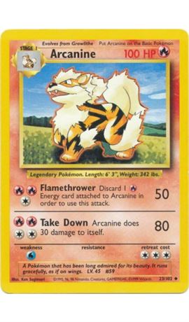Pokémon Arcanine Card - Basic